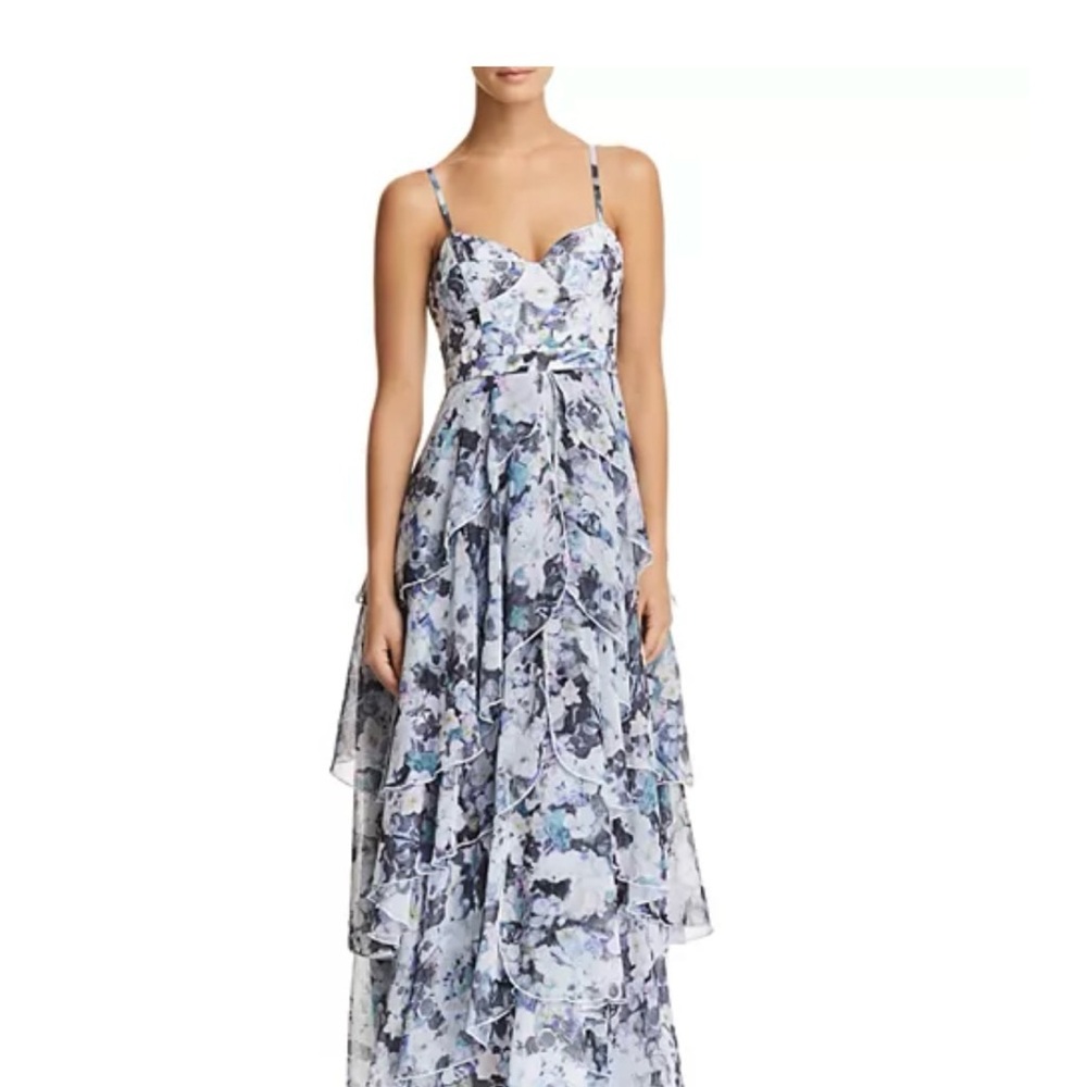 Fame and Partners The Catherine Tiered Floral Gown